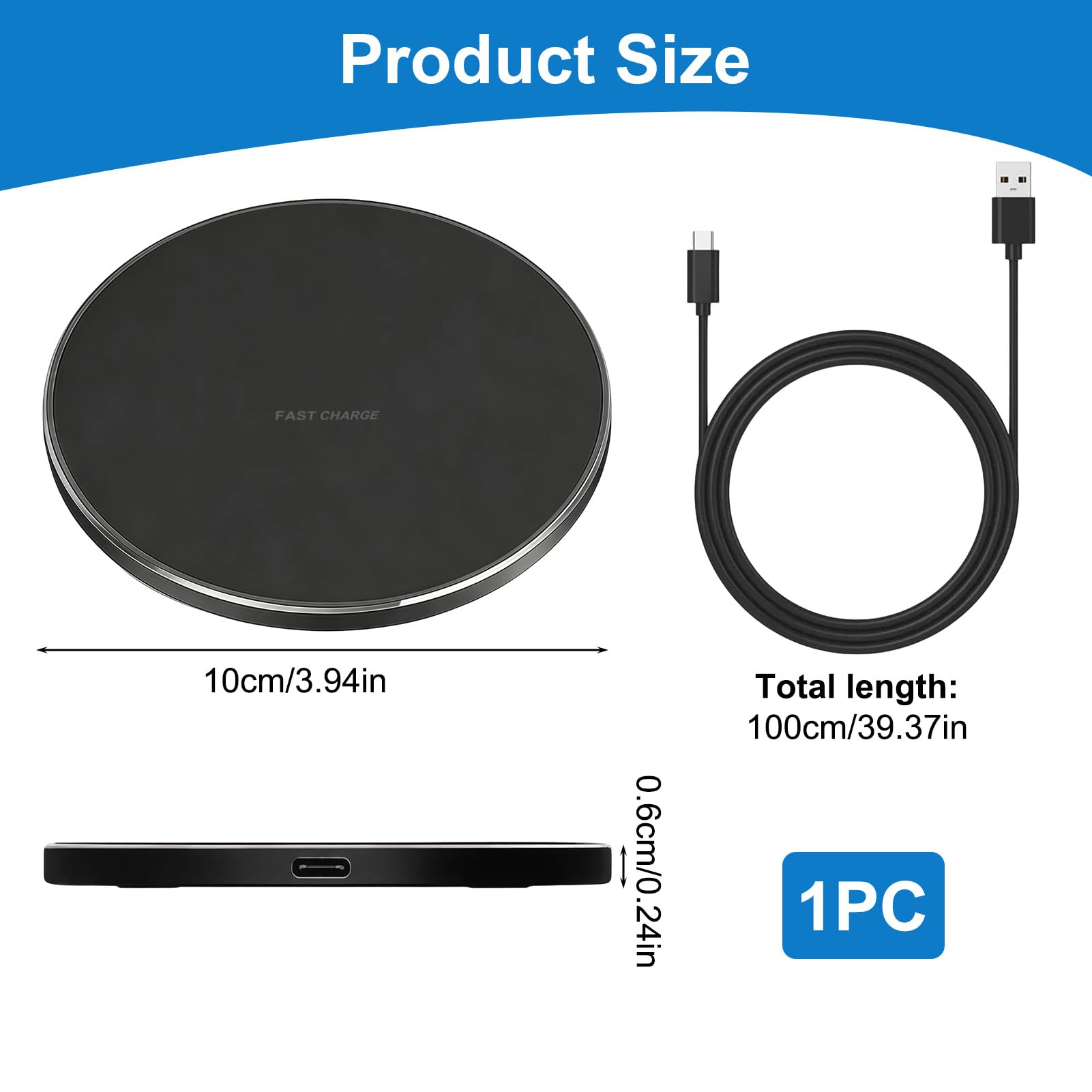 Bezprzewodowa ładowarka indukcyjna 35 W, ładowarka indukcyjna Qi z kablem USB-C, bezprzewodowa ładowarka, kompatybilna z i-Phone 17/16/15/14/13/12, Sam-Sung S25 Ultra/S24+/S23 FE, GOO-gle Pixel 9/8