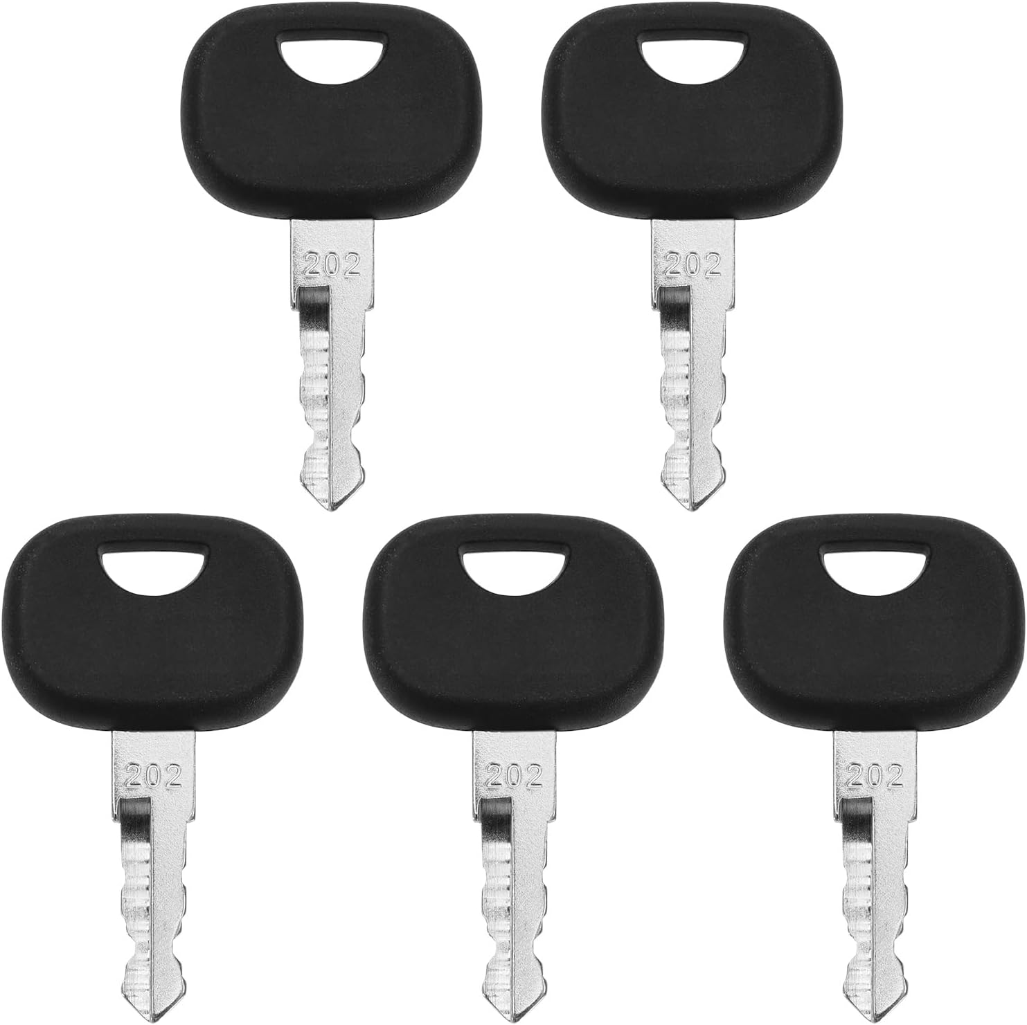 LT Easiyl 5pcs 202 Forklift Ignition Keys Excavator Starter Key Ignition Key for Forklift Lift Truck Compatible with Volvo Wheel Loader Heavy Device Replacement Keys
