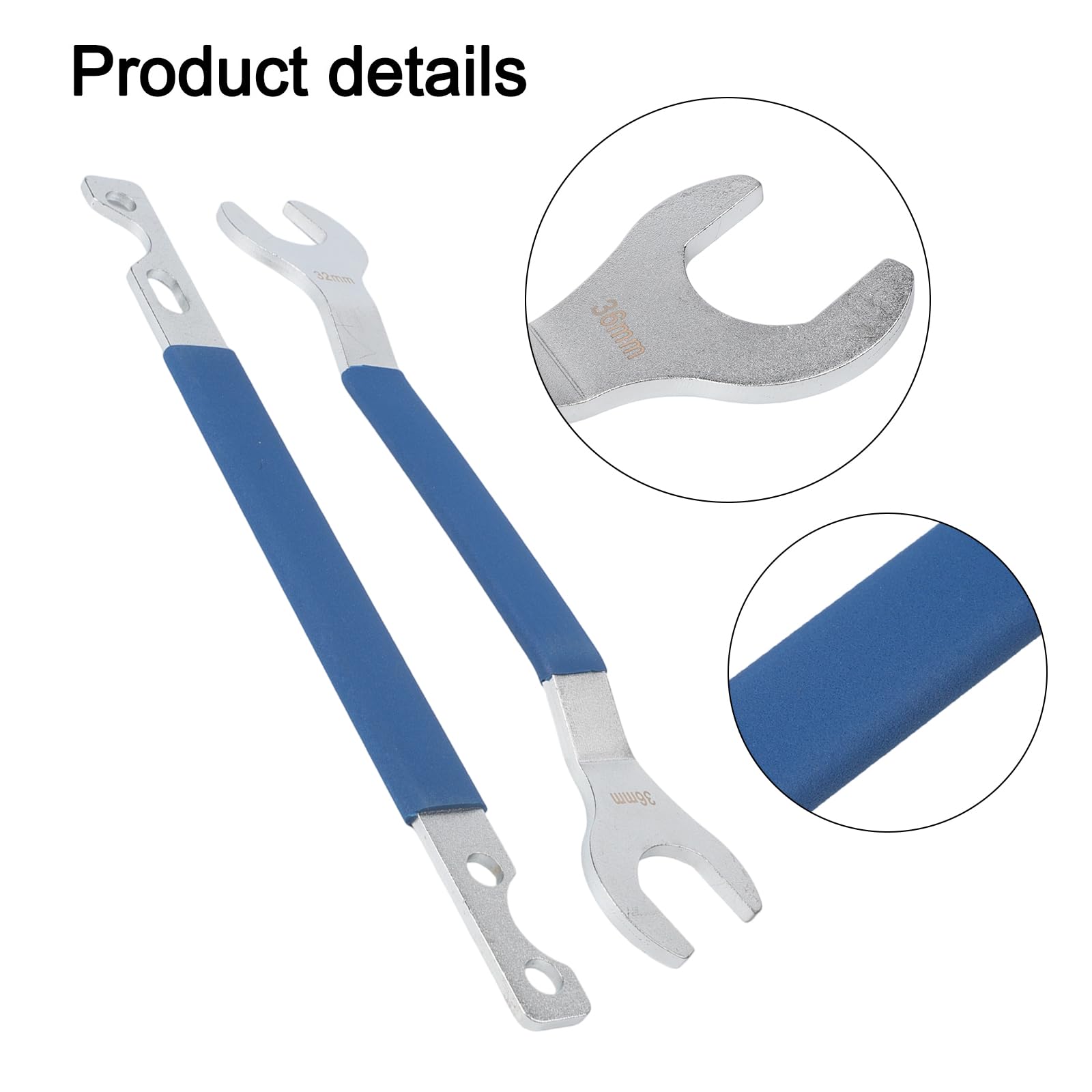 Lot de 2 clés d'embrayage de ventilateur 32 mm et 36 mm en acier au chrome vanadium pour BMW - Kit de démontage de pompe à eau avec ergonomie