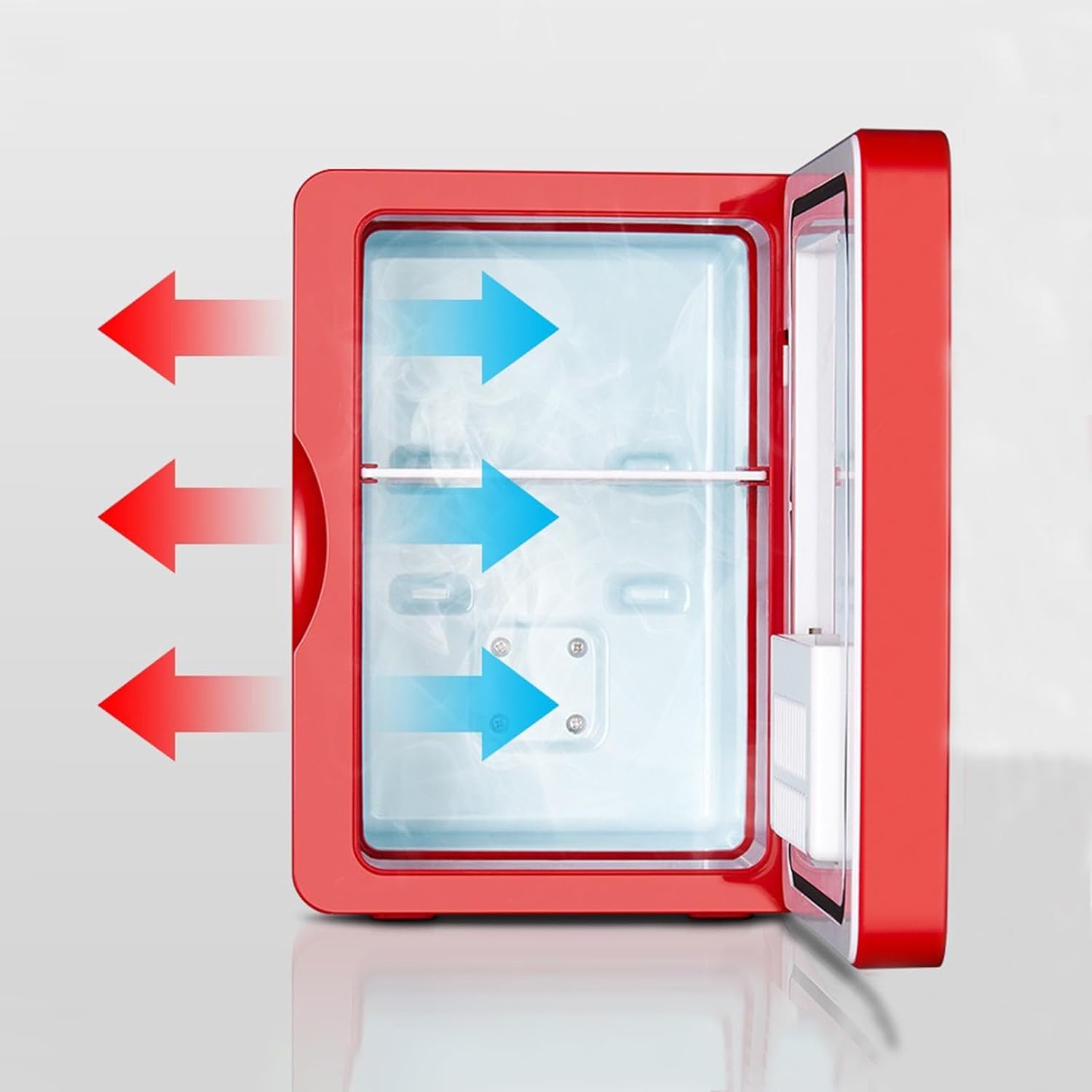 Mini Fridge, Portable Refrigerator with Adjustable Remove Shelves, Thermoelectric Tiny Fridge Great for Bedroom, Office, Car, Dorm, Living(Size:8L)