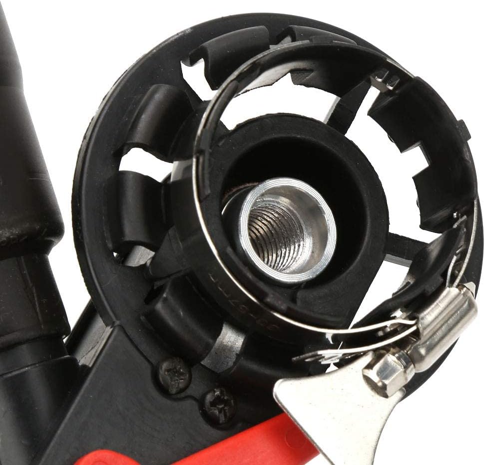 Close-up of the M10 threaded connection on the sanding adapter