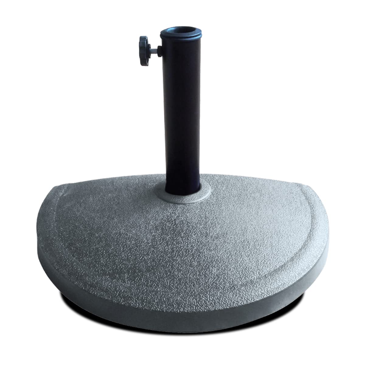 Demi-Pied de Parasol, Base de Parasol pour Balcon en Ciment Coloris Gris - Longueur 46 x Profondeur 28 x Hauteur 7 cm