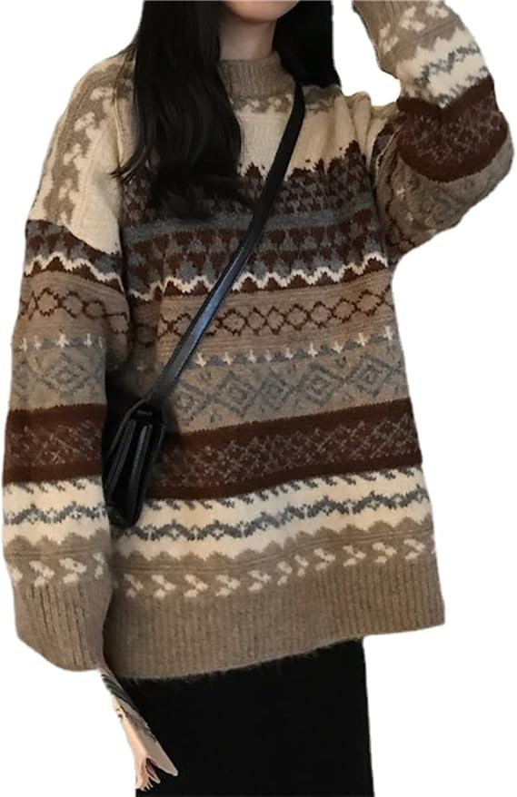 Amazon.com: Grandpa Sweaters Vintage Aesthetic Sweater Vintage Sweaters for  Women Fairy Grunge Sweater (One Size,Brown,One Size) : Clothing, Shoes u0026  Jewelry