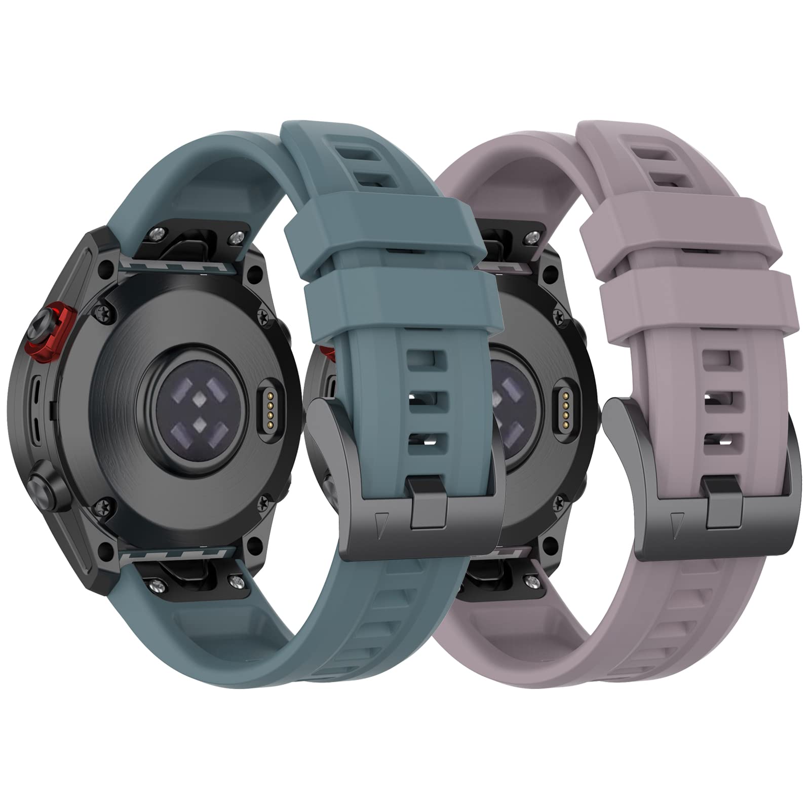 Compatible con Garmin Fenix 7s Bands, 6s/5s Quickfit Correas de reloj de silicona suave de repuesto para 7S Pro/7S Solar/Instinct 2S (azul verde)
