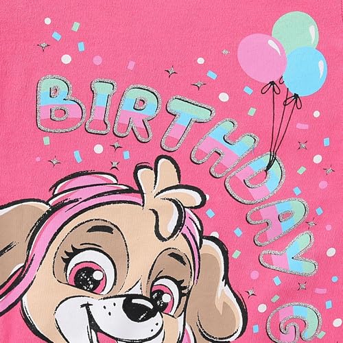 Paw Patrol Nickelodeon Birthday Girls Short Sleeve T-Shirt for Toddlers and Big Kids3