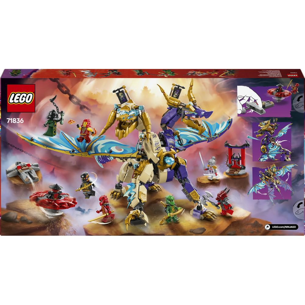 LEGO NINJAGO Arcysmok skupienia 71836 | smok ninja, zabawka akcji, prezent dla chłopca i dziewczynki 9+, przygoda ninja, 869 elementów