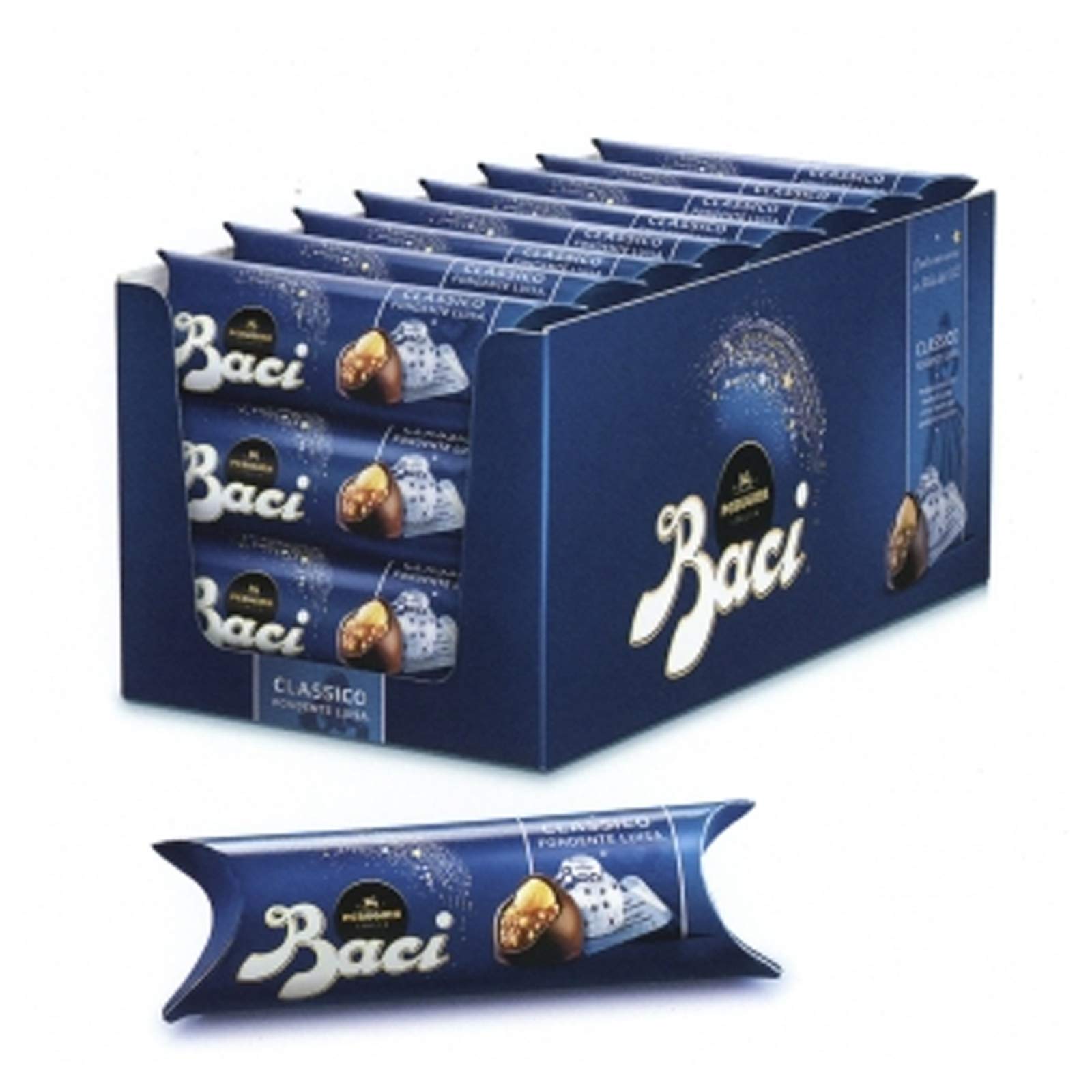 BACI PERUGINA CLASSICO BOX ESPOSITORE 21 TUBI 42 gr CIOCCOLATO FONDENTE PRALINE
