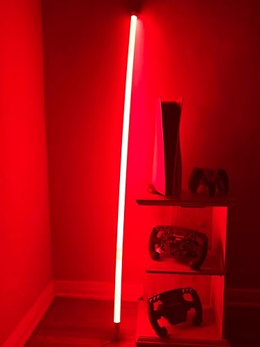 Miniatura 5 de Einstign Lámpara LED de tubo de neón, iluminación ambiental de piso y pared, luz brillante radiante artística perfecta para salas de juegos y