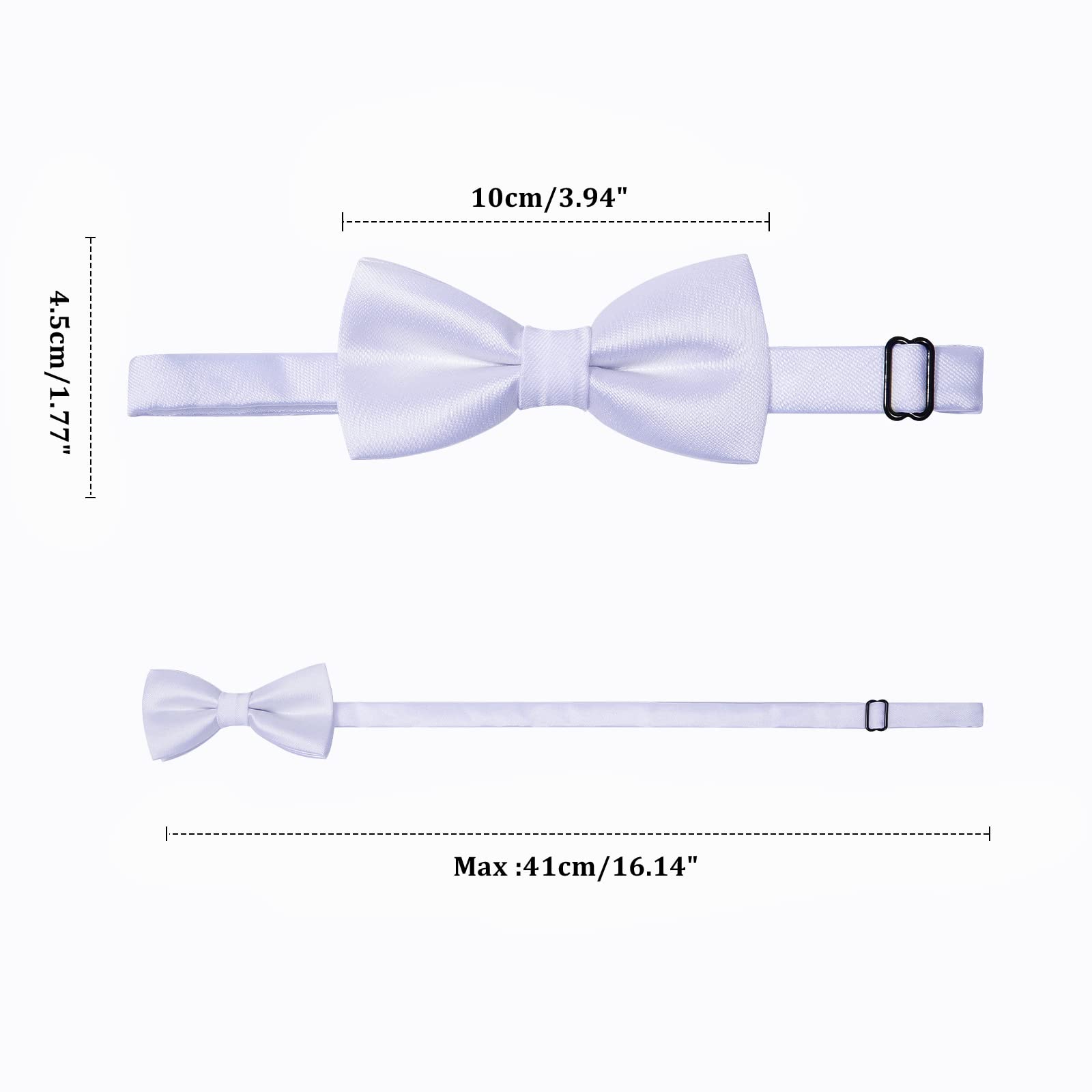 Kajeer Enfant Noeud Papillon Bow Ties - Réglable Pure Soie Necktie