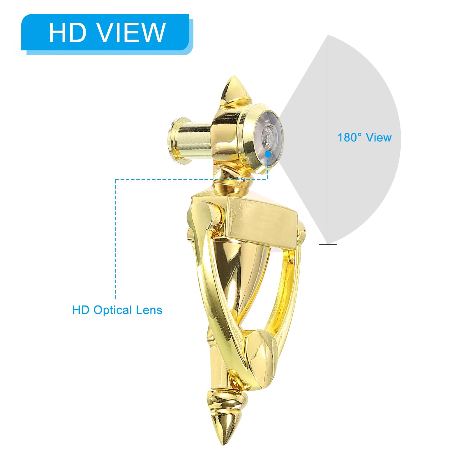 PATIKIL 9/16" Door Knocker with Viewer - Image 4
