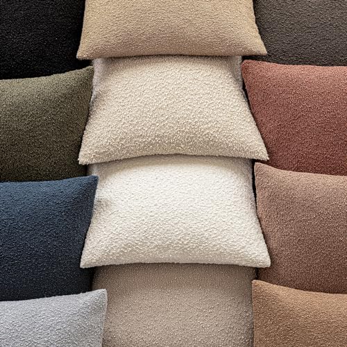 Housse de coussin bouclette Foindtower texturée de qualité 45x45 cm - 8
