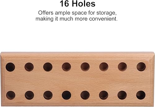 Miniatura 5 de Organizador de alicates, base de madera de pino, soporte para cortador de madera, 16 agujeros para almacenamiento