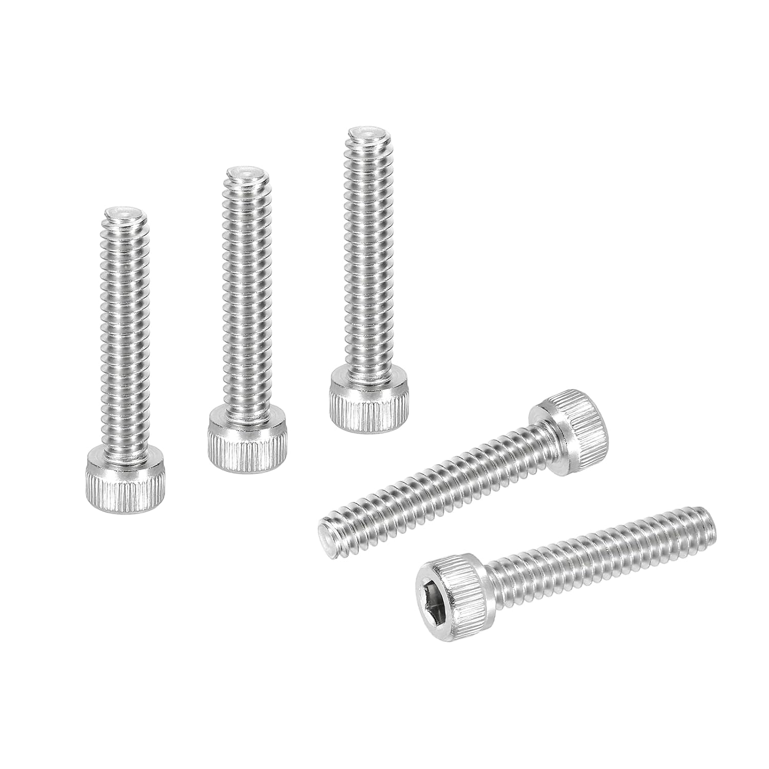 PATIKIL #10-24 x 3 Socket Head Cap Screws Bolts, 10Pcs 304 Stainless Steel Hex Head Metric Screws for Door Road Bicycle Mountain Bike Auto Ship Communication Equipment, Silver