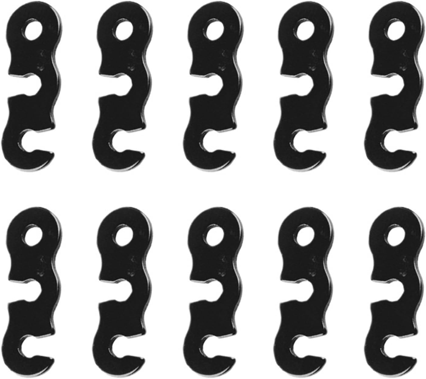 Guyline Tensioner 50-300 PCS Adjustable Camping Tent Rope Buckle S Shaped Tensioner for Outdoor(300PCS)
