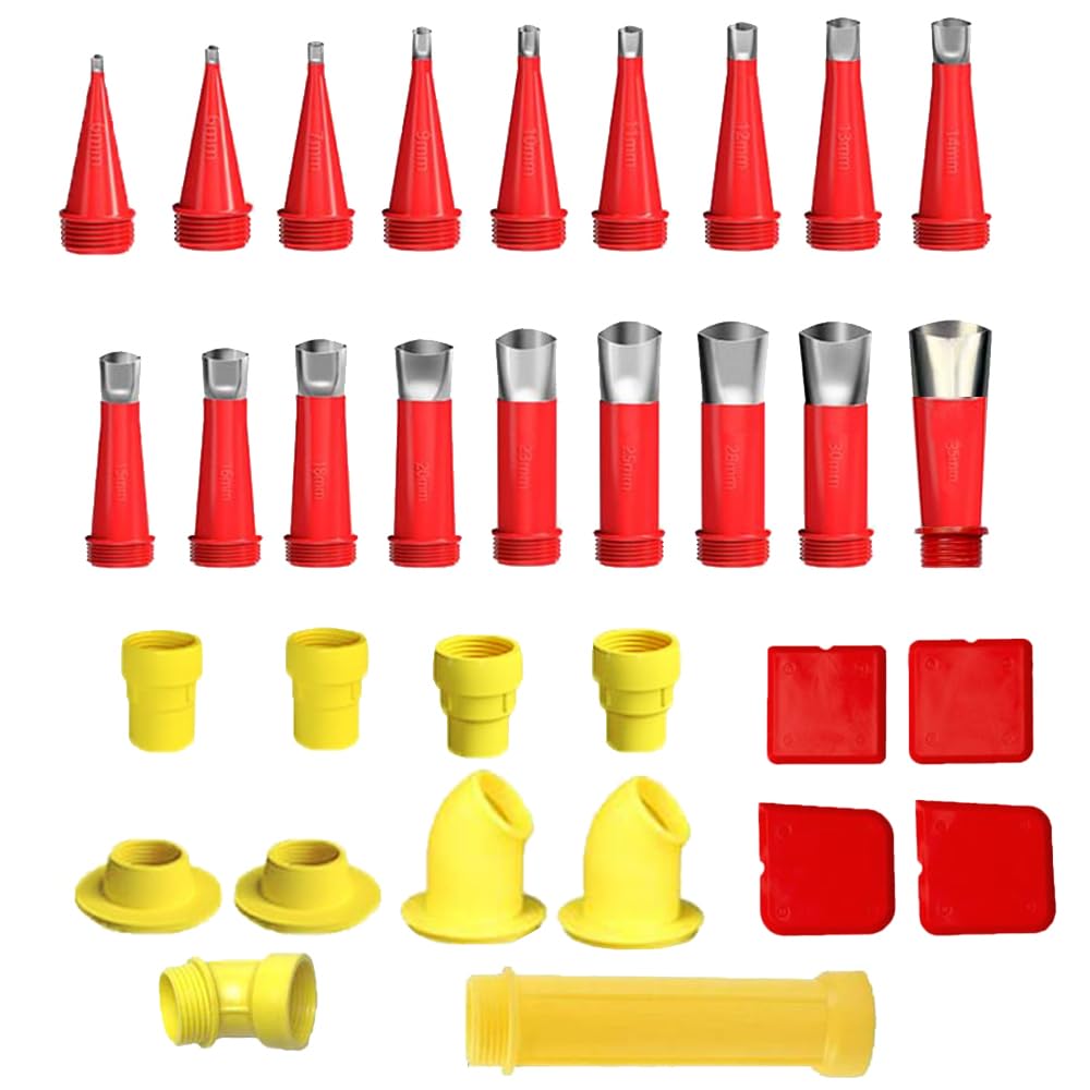Lot De 10 Buses Universelles Pour Seringue De Mastic – Acier Inoxydable Avec 3 Bases En Caoutchouc (Diam. 6 à 13 Mm)