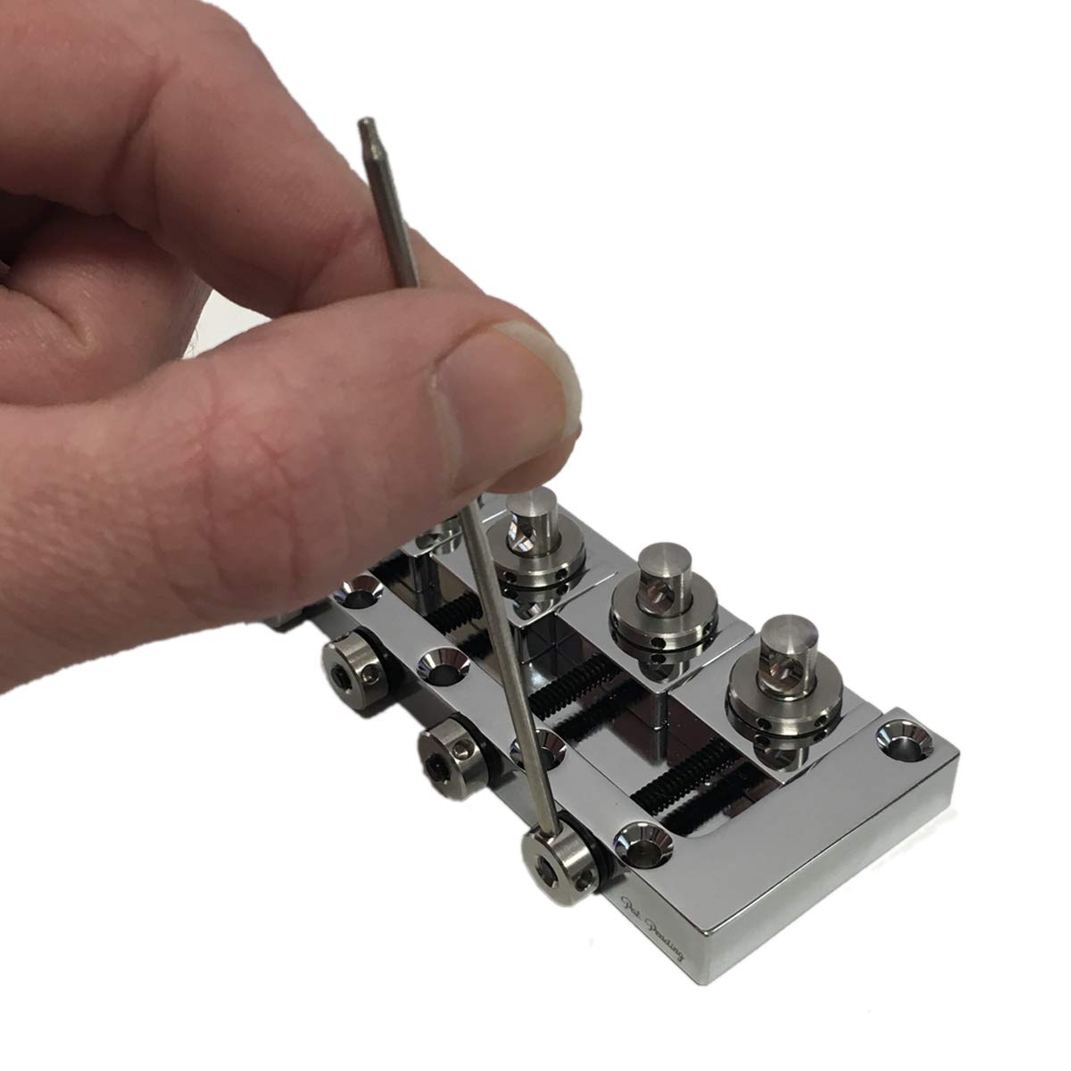 FLOYD ROSE RAY ROSS 5-STRING BASS BRIDGE 17MM CHROME - Image 4