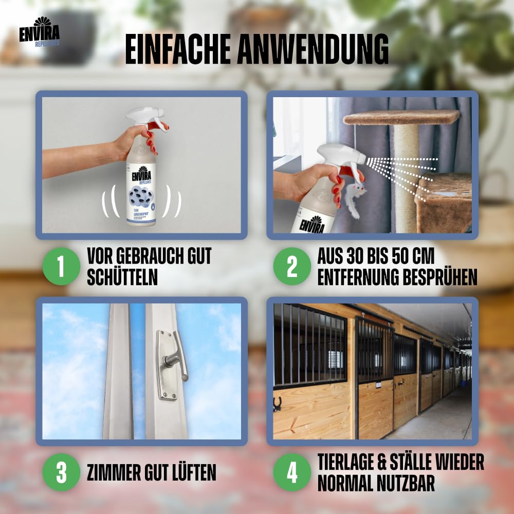 Envira Flohspray 500 ml + 2 x 2 Liter - effektiv gegen Flöhe & Katzenfloh | Floh Spray mit Langzeitwirkung für Wohnung und Möbel - zuverlässiges Flohmittel und Flohschutz im Haushalt