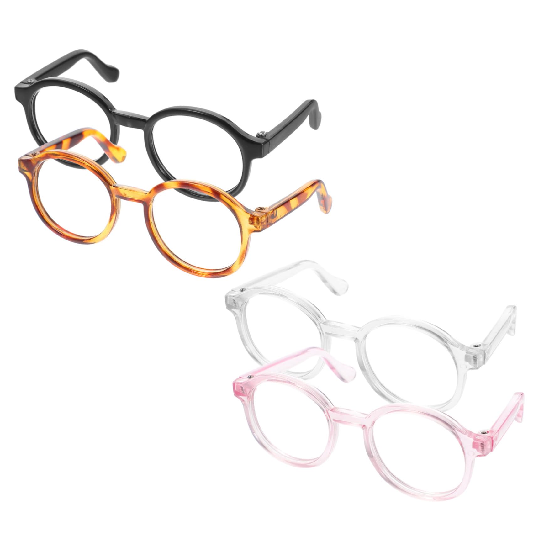 CIYODO 4pcs Cat Dog Sunglasses Fashion Pet Glasses for Small Dogs Cat Outfit Photo Prop