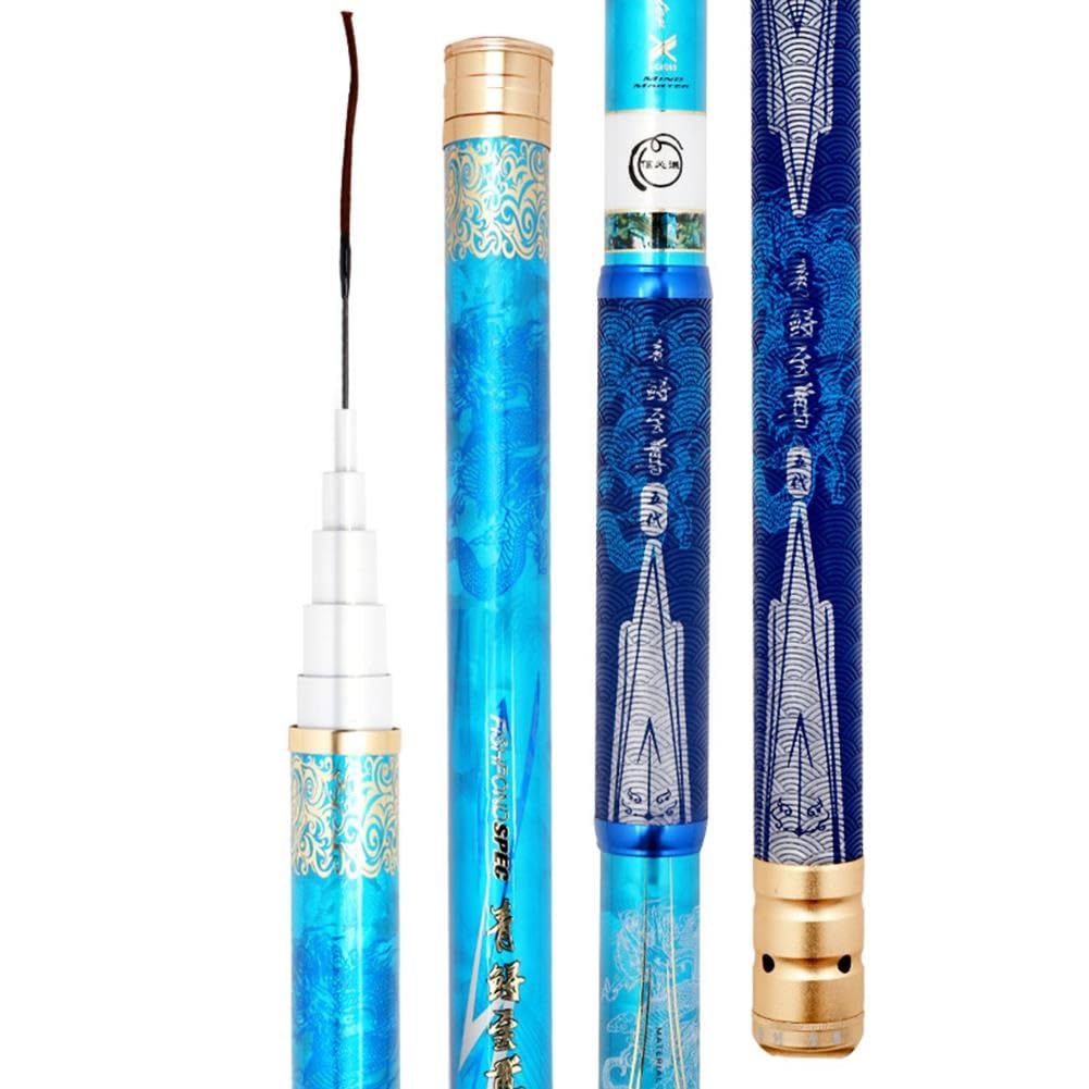Canna da Pesca 3,6-12 M 20HH19, Canna Super Rigida per Storioni E Pesci di Grandi Dimensioni(5.4m)
