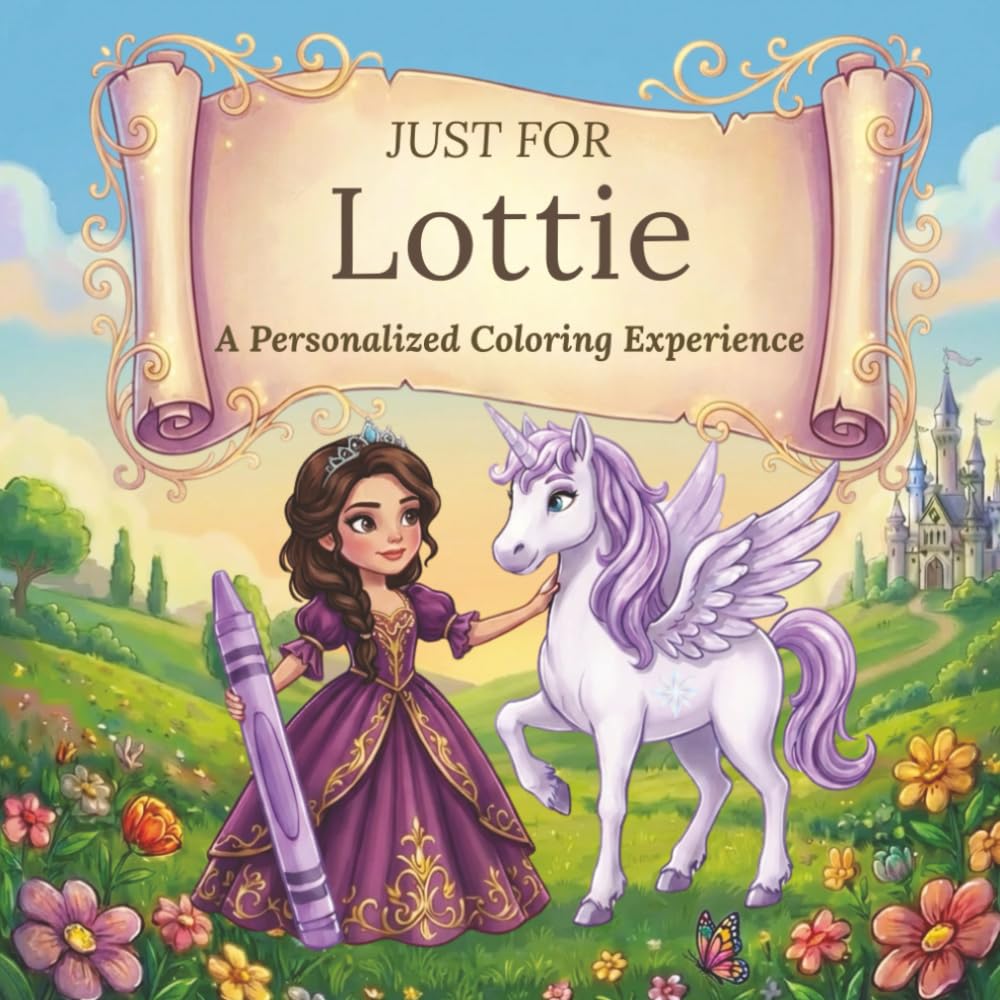Just for Lottie: A Personalized Coloring Experience: 50 total coloring pages | 28 coloring pages featuring Lottie's name | 22 coloring pages themed for girls (Personalized Coloring Book Series)