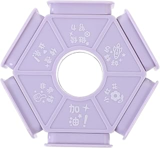 STOBAZA Teacher Comment Stamp Multi-Side Homework Remark Stamp for Grading with Self-Inking Teacher Stamper Classroom School Supplies