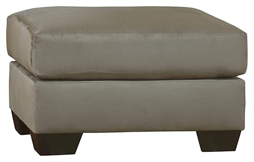 Darcy Casual Plush Square Accent Ottoman, Grayish Brown