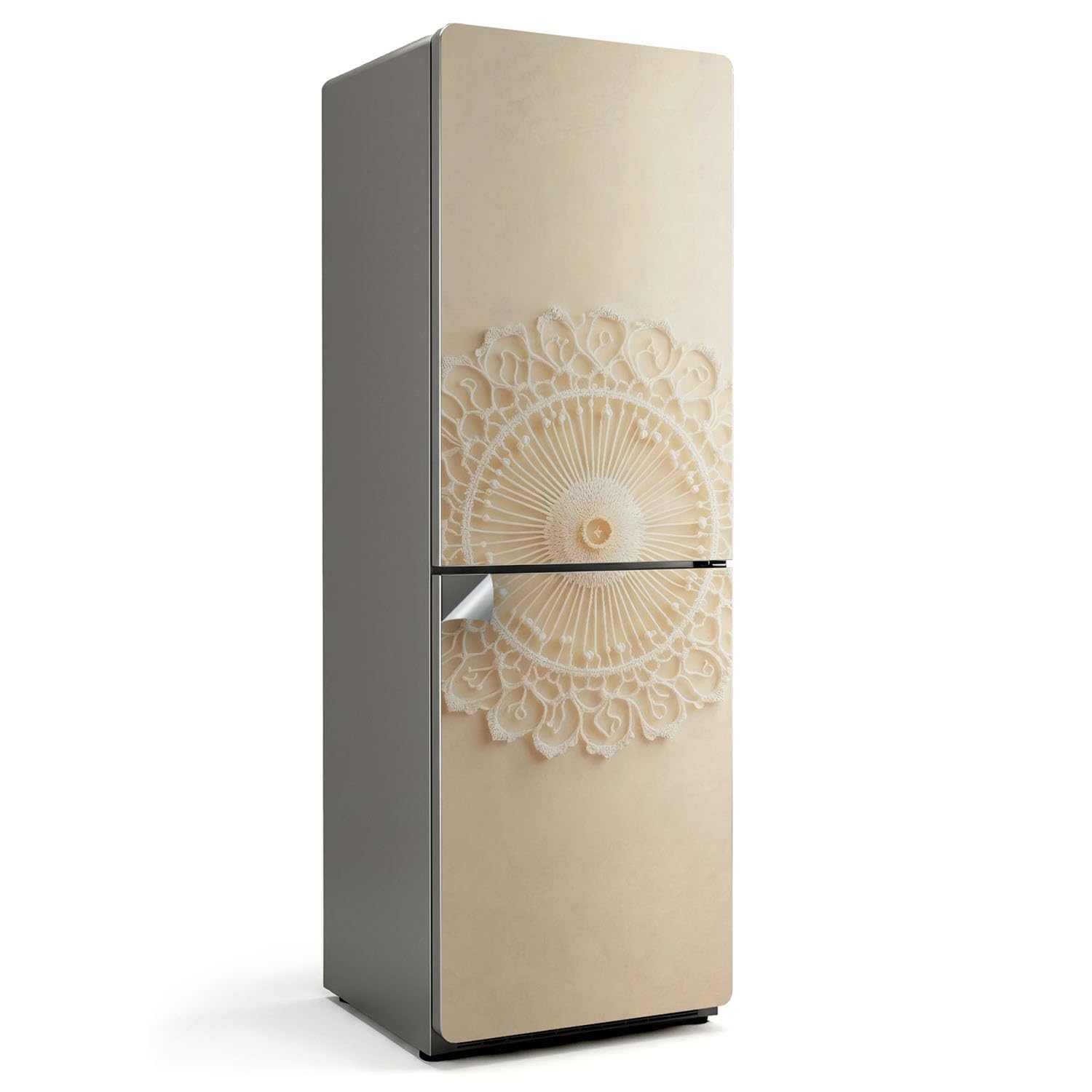 Sticker porte frigo déco cuisine pour habiller entièrement un grand réfrigérateur 60x180