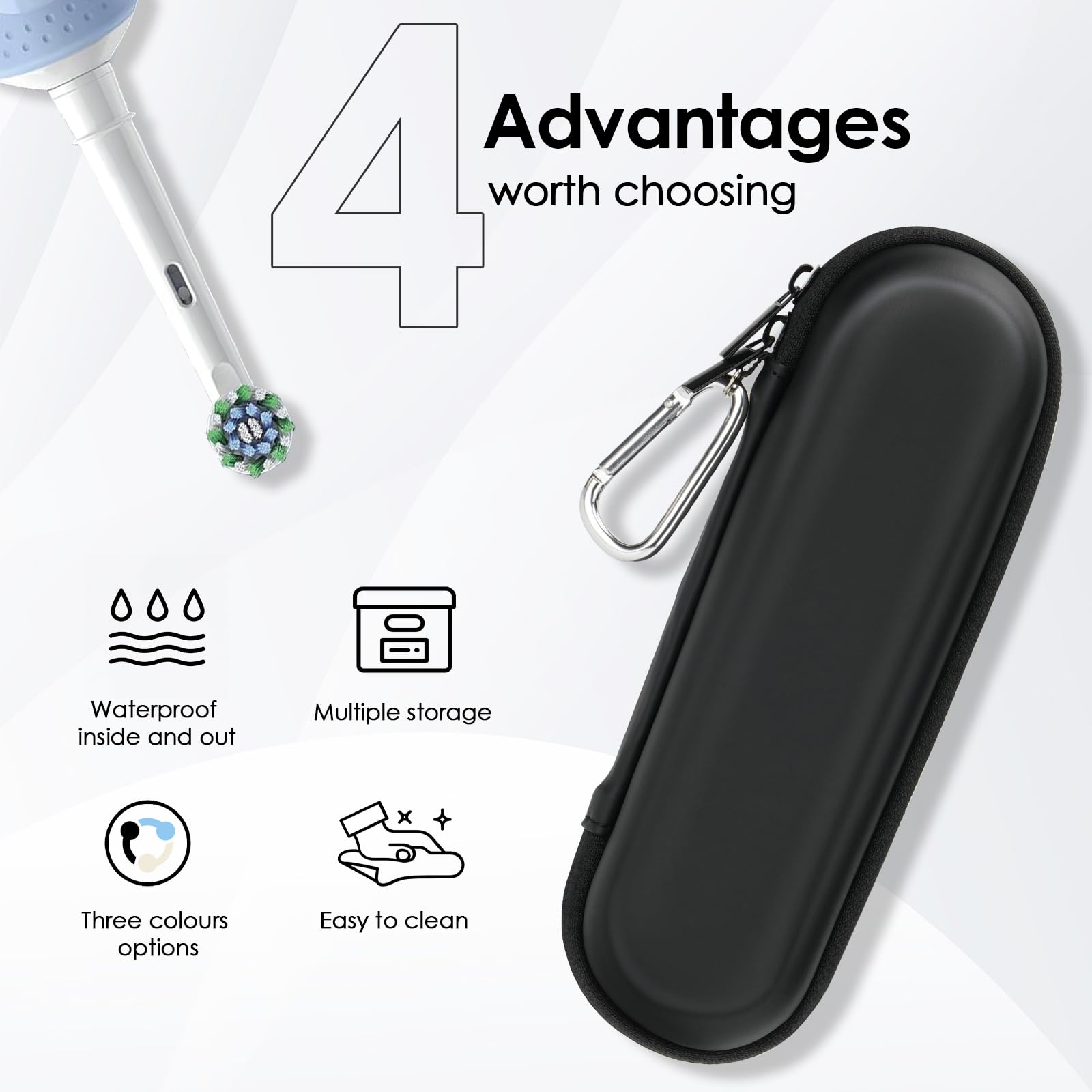 Yinke Funda para cepillo de dientes eléctrico, funda de viaje para cepillo de dientes eléctrico, funda portátil para cepillo de dientes