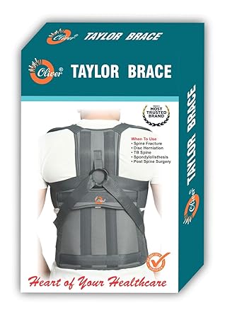 Oliver Taylor Brace Urbane Back Dorso Lumbar Spinal Support Belt Posture Lumbar Support Posture Corrector (Grey) (Gray, XL)