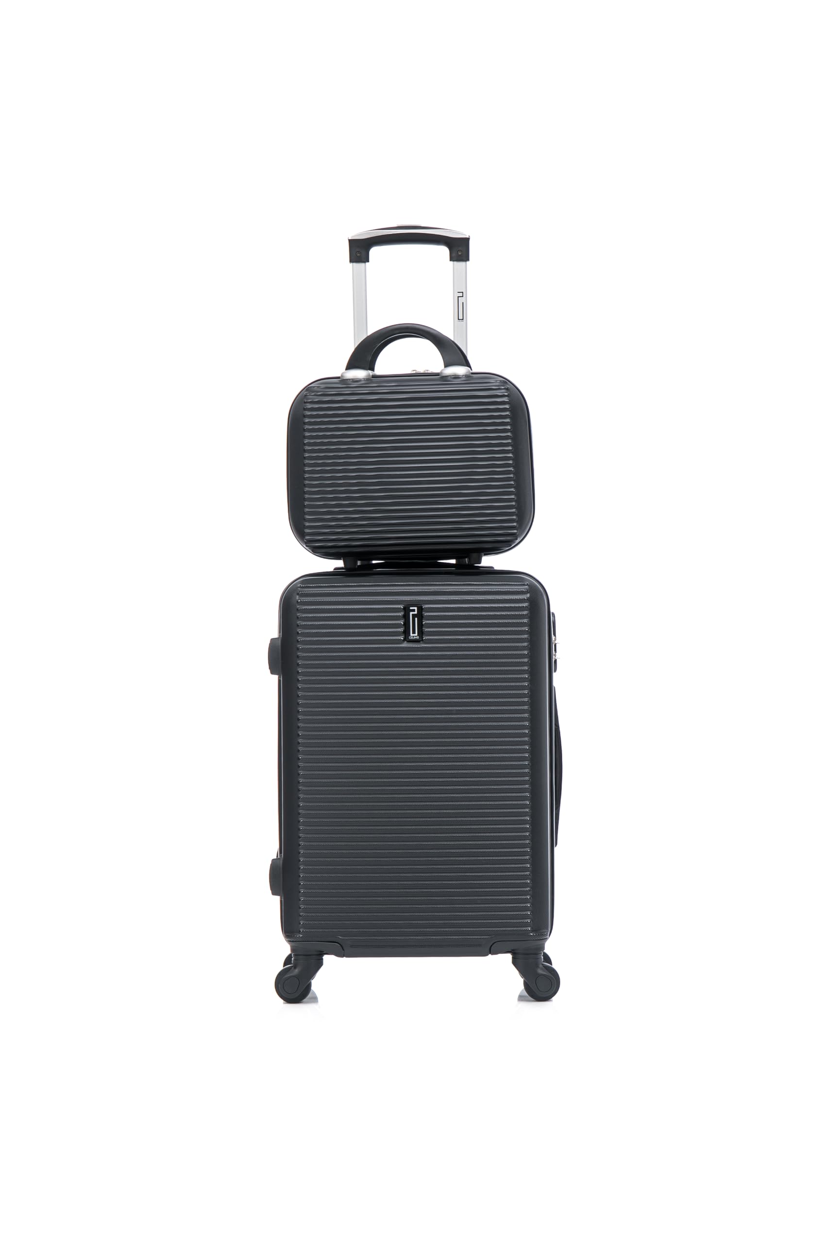 CELIMS - Valigia Bagaglio a Mano con Beauty Case da Viaggio 30cm Approvata da oltre 100 compagnie aeree | Leggera e Rigida | Trolley Bagaglio a Mano 55x40x20 | Bagaglio a Mano | Nero