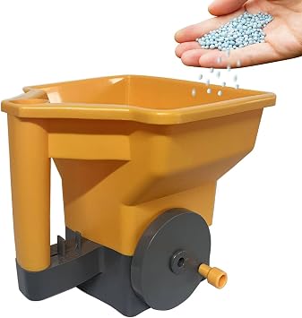 Spreaders for Lawns Hand-cranked Adjustable Small Handheld Seeder | Lawn Garden Spreaders for Garden Yard Winter Driveway ATV Agriculture Farm Commercial Residential