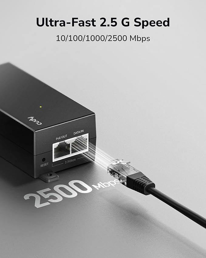 Cudy Inyector PoE+ Gigabit 2 Puertos 30W 1000Mbps miniatura 5