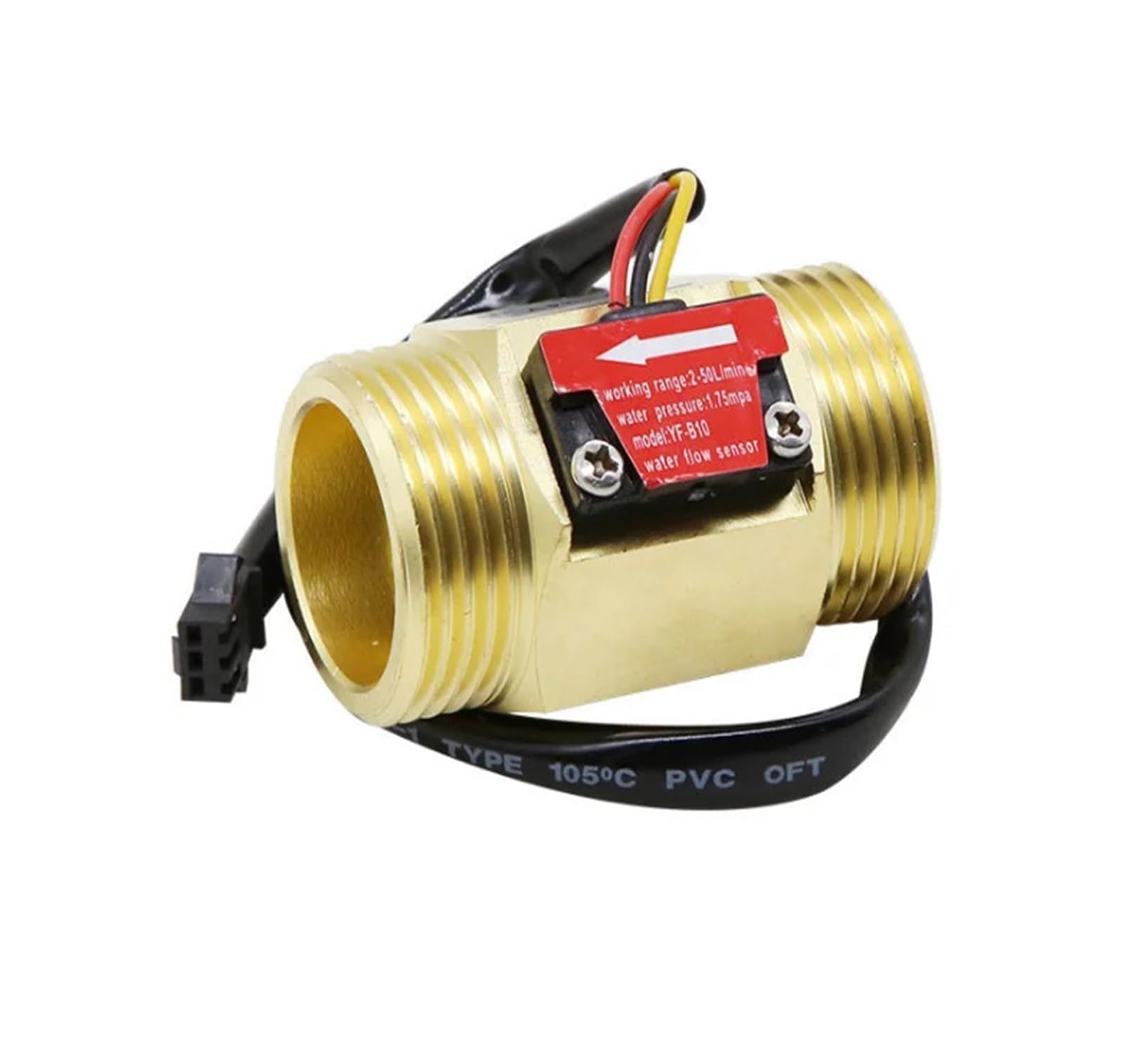 Capteur de débit d'eau DC 5-15V à impulsion constante pour DN25 - 7