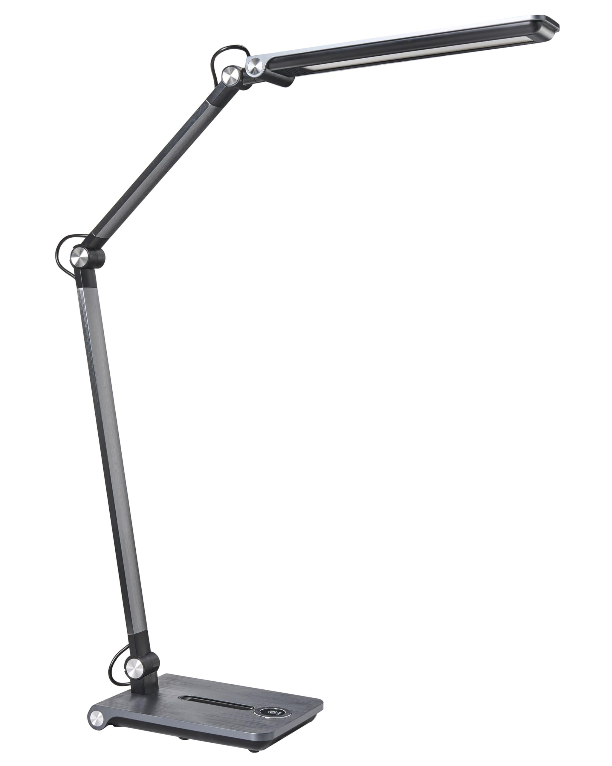 Beliani Schreibtischlampe LED grau verstellbar dimmbar modern für Homeoffice Aquila