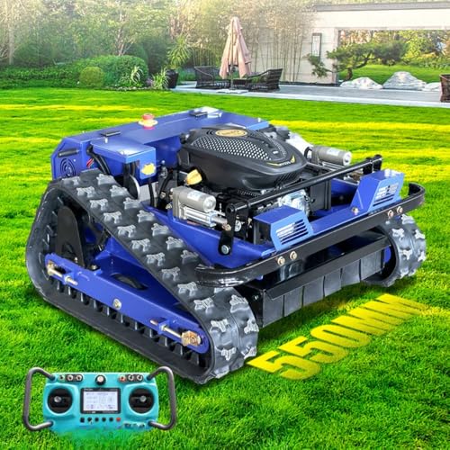 Tosaerba a cingoli radiocomandato per giardini e cortili, tosaerba semovente per tutti i terreni, larghezza di taglio da 21,5", altezza regolabile, pendenza 60°