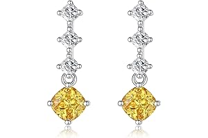 Stunning Simulated Diamond Drop Earrings in Sterling Silver: Elevate Your Jewelry Collection