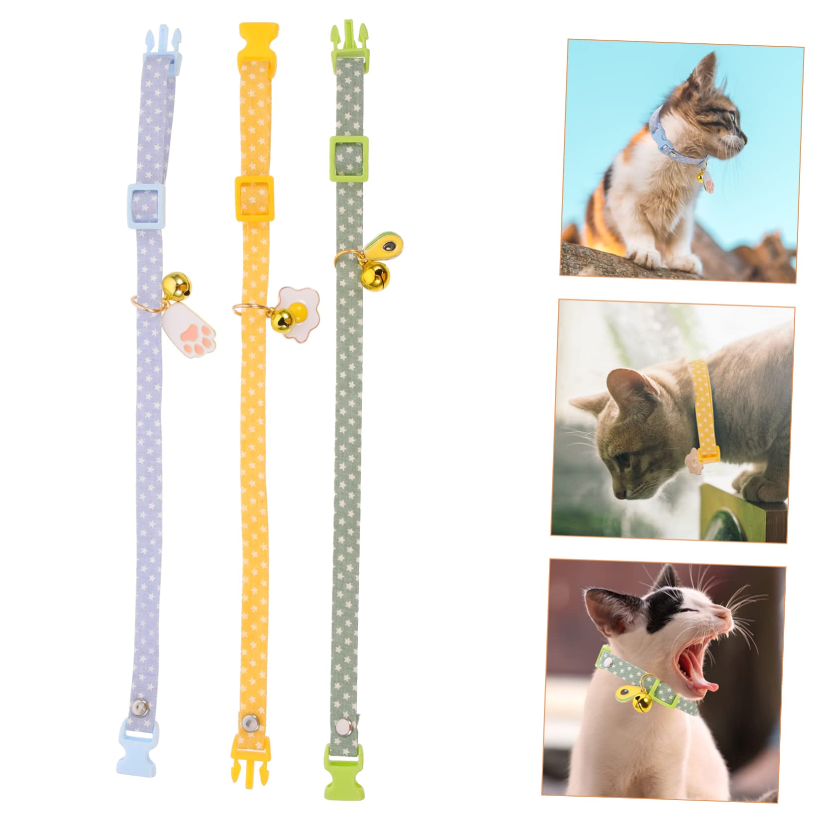 Toddmomy 15pièces Collier pour Chat avec Pendentif Avocato De Avocat Œuf Plat Patte De Chat Bleue Collier Décoratif Ajustable pour Animaux De Compagnie pour Fêtes Activités