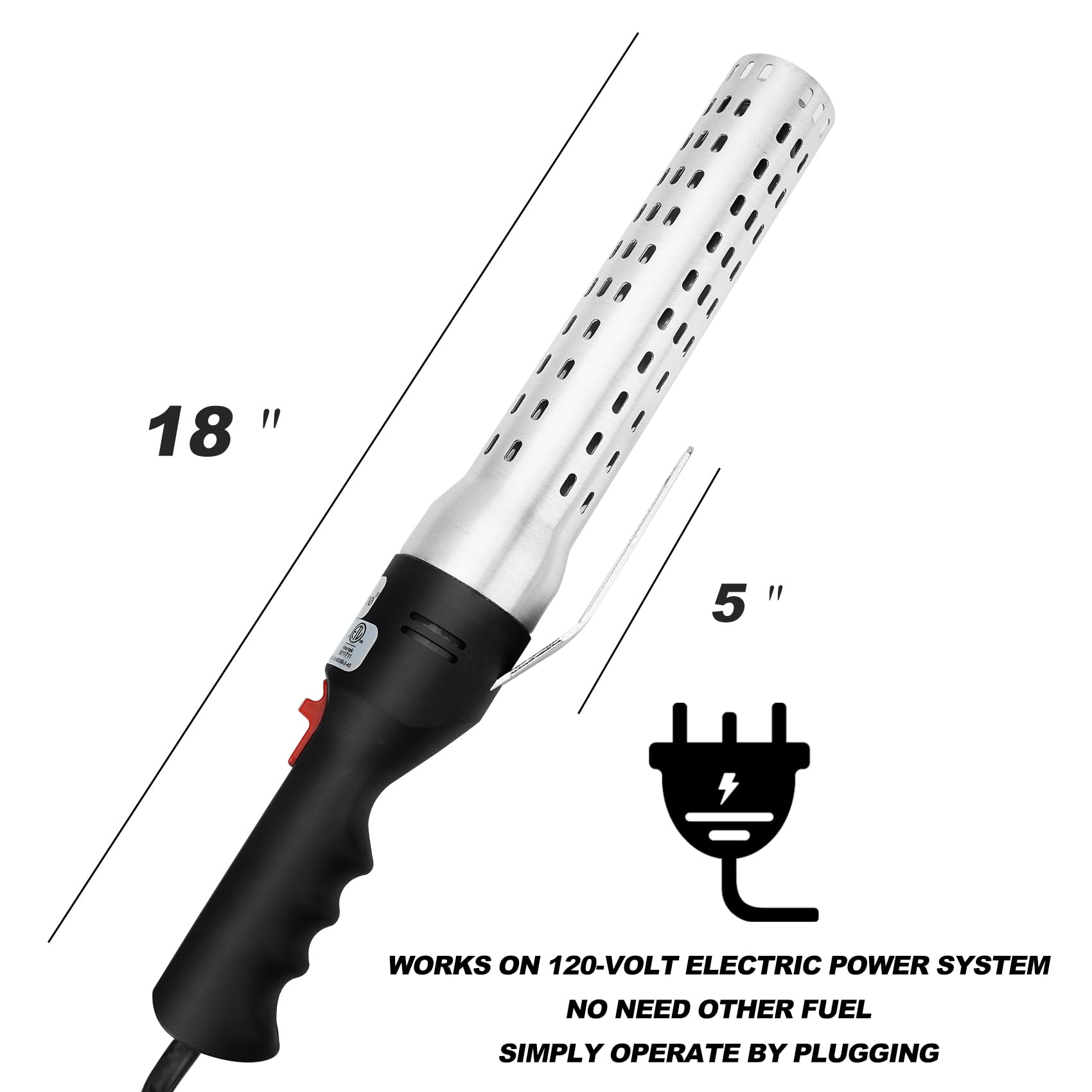 Skyflame - Arrancador de Fuego eléctrico, Encendedor y Encendedor de carbón, para Barbacoa, arrancador de Parrilla