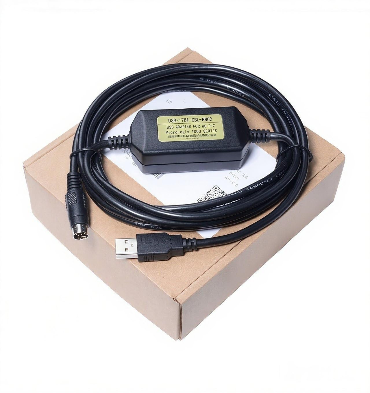 USB Cable de Programación para AB Micrologix 1000 1100 1200 1400 1500 Series, para Reemplazo 1761-CBL-PM02, 6 Pies