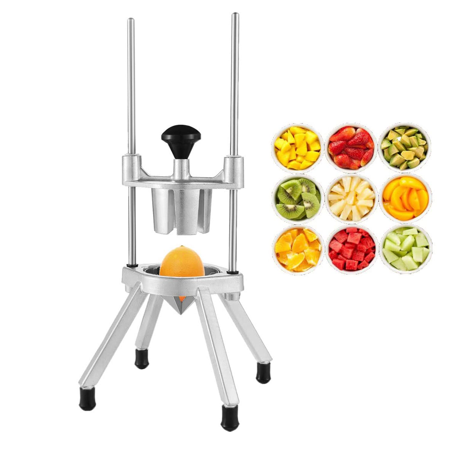 Cortador de frutas comercial, cortador de cuña de lima, resistente de 6 secciones, hoja de acero inoxidable, o bares, restaurantes, fiestas, cocina