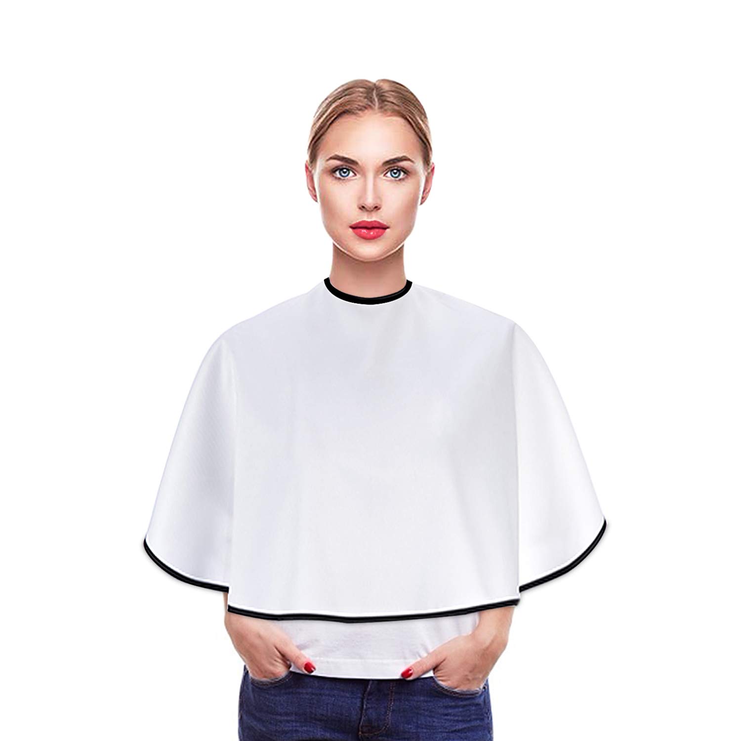 Noverlife White Makeup Cape, Makeup Robe, Short Restyling Bib for