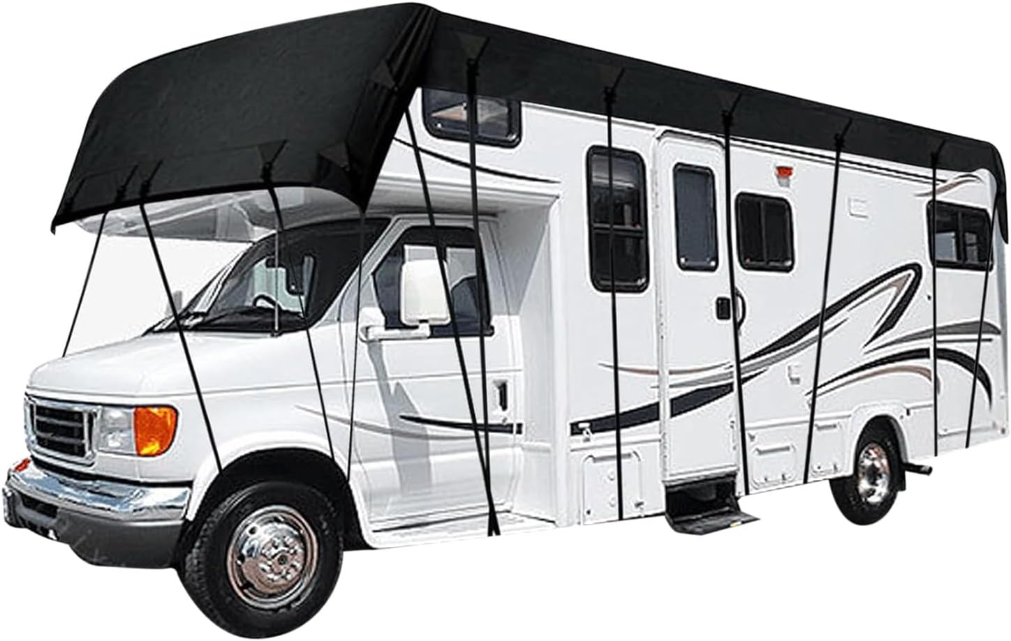 Rv Protective Cover - Uv Resistant Windproof Waterproof Design, Excellent Motorhome Best Cover, Sturdy Outdoor Material, Perfect for Travel Trailer Caravan Use 196.85x118.11 Inches