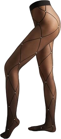 CALZEDONIA Sheer Tights with Diamonds and Glitter