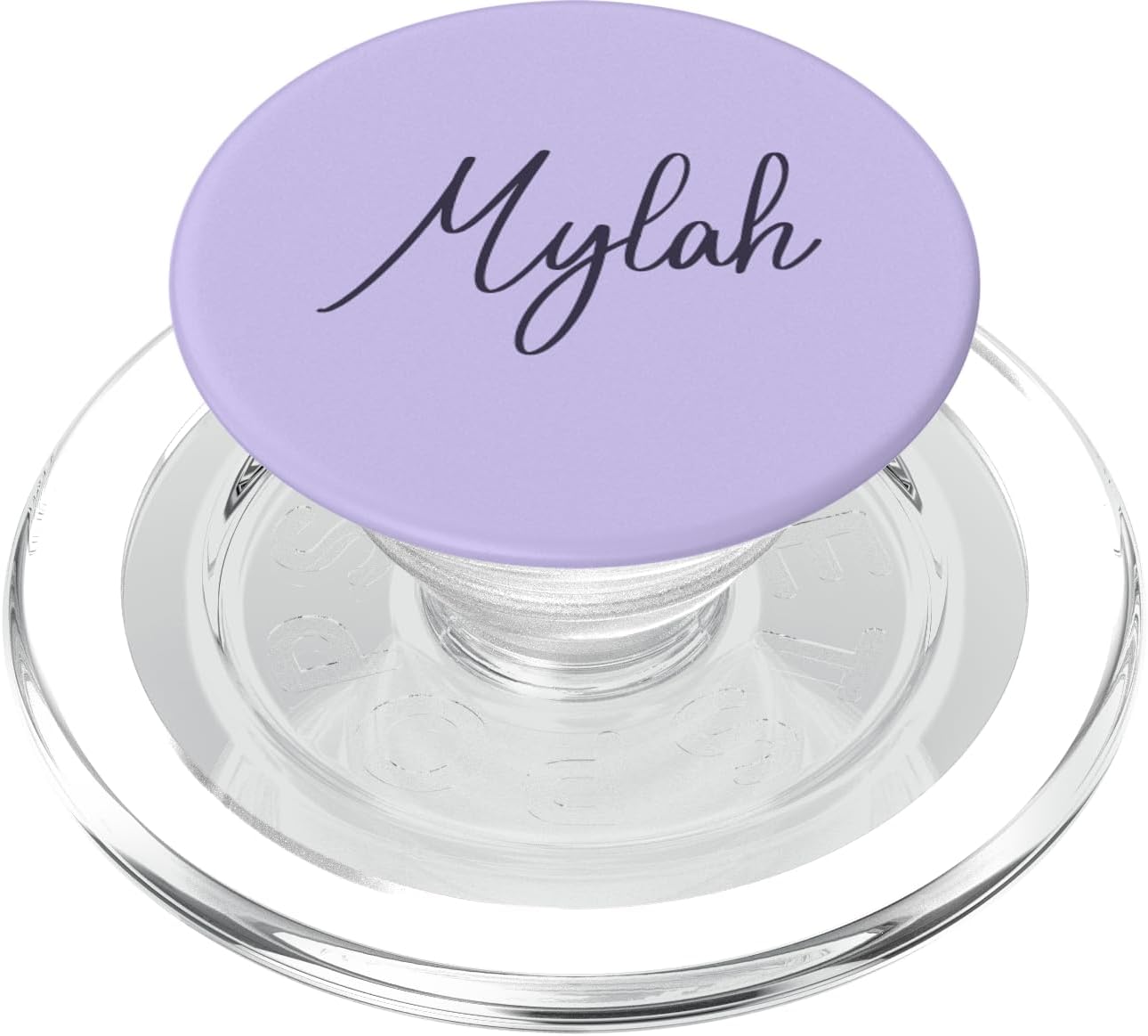 Mylah Light Lavender Personalized Name Woman Girl PopSockets MagSafe PopGrip for iPhone