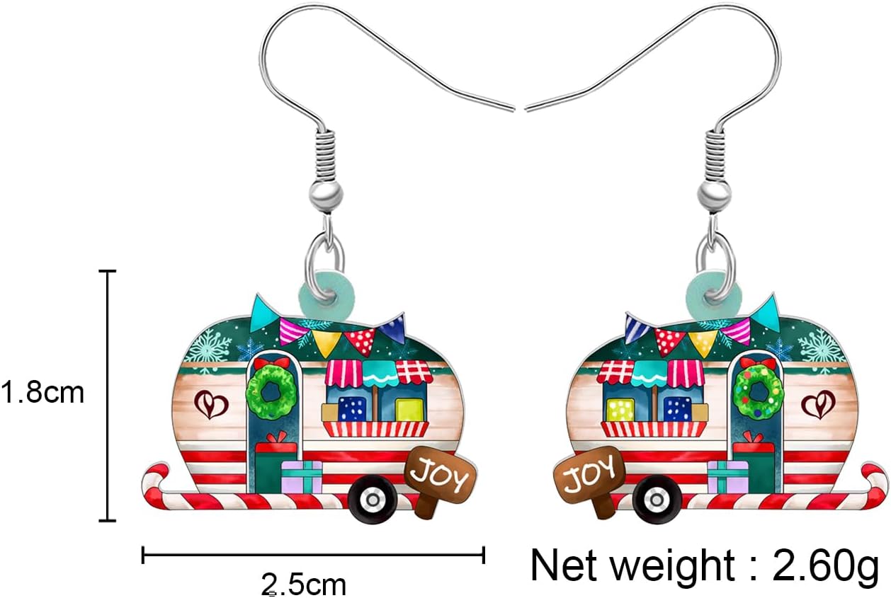 Cute Camper Van Dangle Earrings Camping Gifts for Women image 5