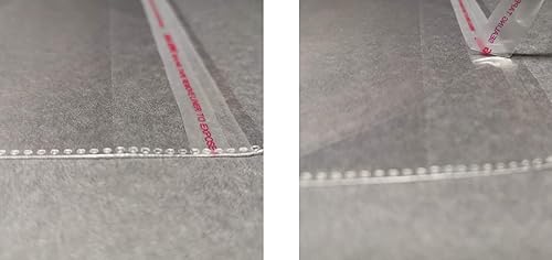 Miniatura 2 de Wowfit 50 bolsas de plástico de celofán transparente de 9 x 12 pulgadas, bolsas de celofán resellables para violonchelo, ideales para ropa, camisas,