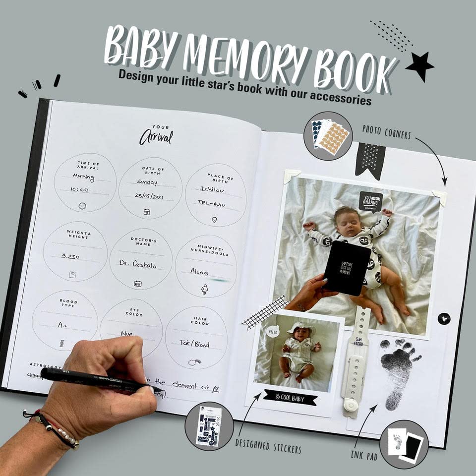 First 5 Years Baby Journal – Modern, Gender Neutral Baby Memory