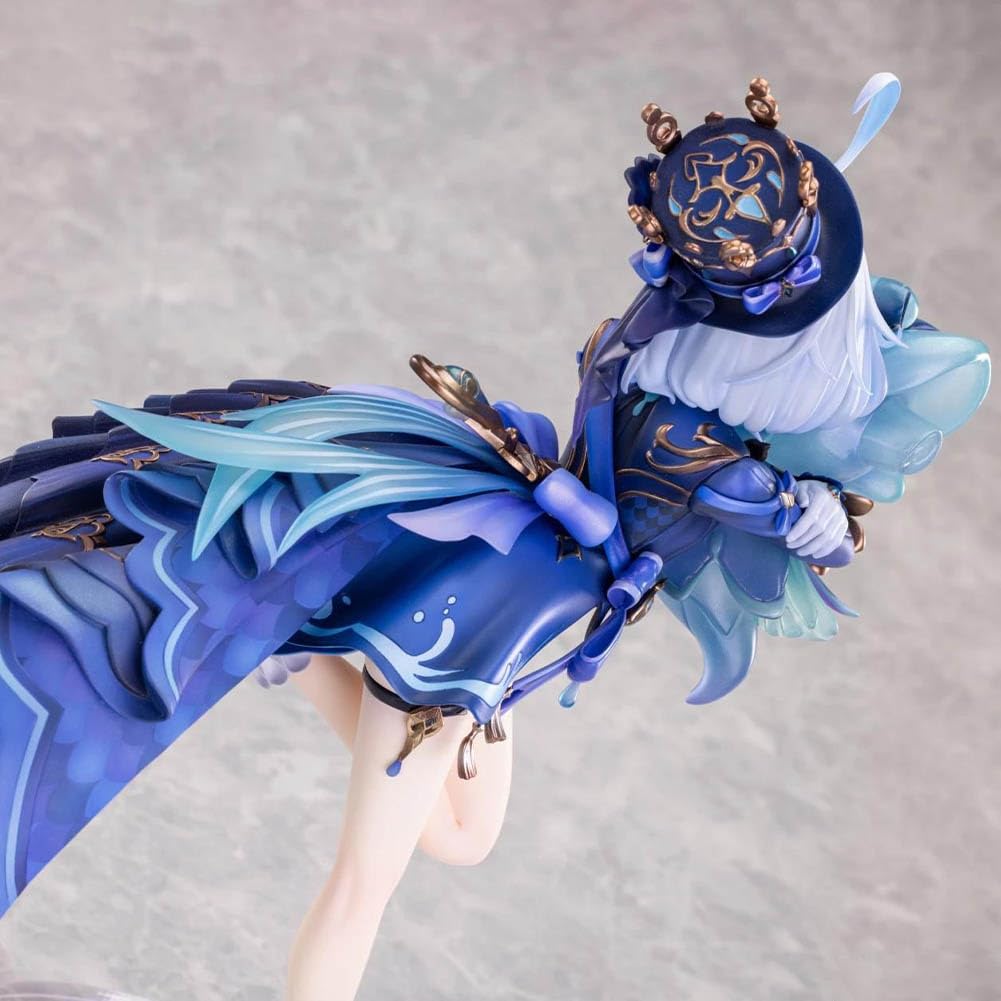 Zhongkaihua Furina Figura 23 cm Furina Action Figure Blue Outfit Ver PVC Anime Statue Game Personaggio da Collezione con Parti di Scambia il Viso per Scrivania Mensola Display Regalo