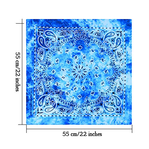 Uratot 6 Pack Tie Dye Bandana Cotton Paisley Bandanas Headbands Cowboy Handkerchiefs For Men And Women #TOP1