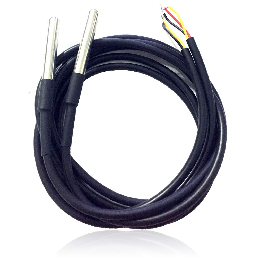 Waterproof Temperature Sensor Module Cable DS18B20 Thermometer Digital Thermal Probe for Arduinoi UNO R3 DIY Electronic Experiment 50cm 2pcs